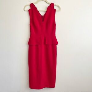 Cushnie et Ochs red cut out dress back zip cherry sexy going out event valentine